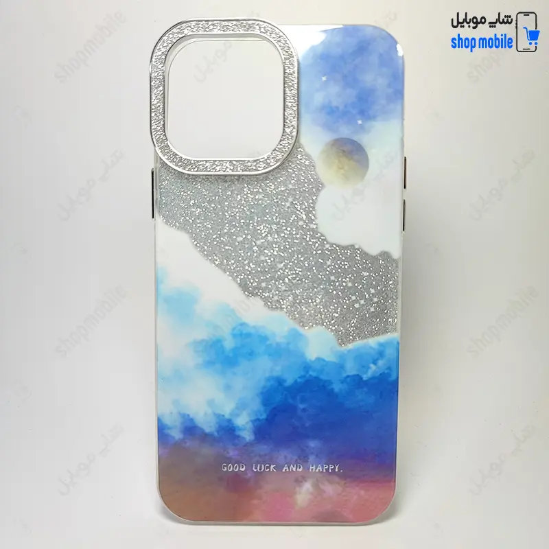 قاب گوشی آیفون 13 پرو (کاور لاکچری کیوت اکلیلی طرح کهکشان آبی)