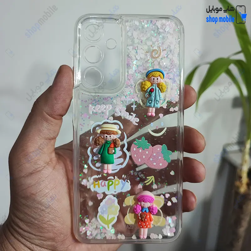 قاب گوشی سامسونگ گلکسی A14 (کاور آکواریومی عروسکی طرح دختر برجسته)