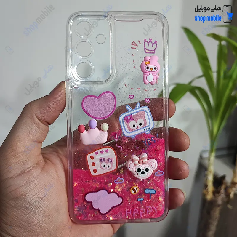 قاب گوشی سامسونگ گلکسی A15 (کاور آکواریومی عروسکی طرح بچه، تاج و میمون برجسته)