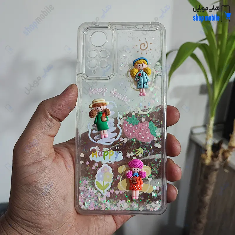 قاب گوشی شیائومی ردمی نوت 12 پرو 4G (کاور آکواریومی عروسکی طرح دختر برجسته)