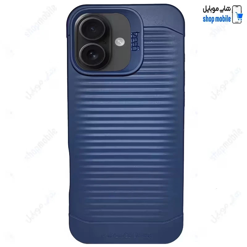 قاب گوشی آیفون 16 (کاور اورجینال Gear 4 طرح کرکره ای رنگ سرمه ای)