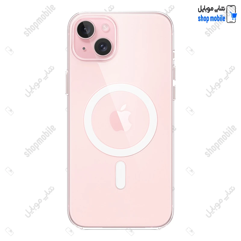 قاب گوشی آیفون 15 (کاور مگ سیف شفاف مدل Clear Case Magnetic)