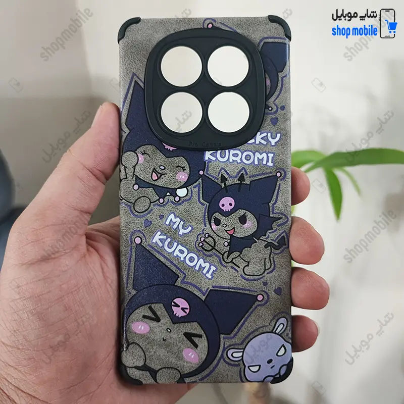 قاب گوشی شیائومی ردمی نوت 14 پرو 5G (کاور عروسکی طرح چرم مدل Lucky Kuromi)