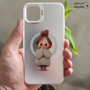 قاب گوشی آیفون 11 پرو مکس (کاور سوکول طرح مگ سیف مدل دختر ذوق زده)