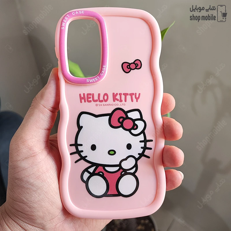 قاب گوشی سامسونگ گلکسی A16 (کاور عروسکی موج دار طرح Hello Kitty)