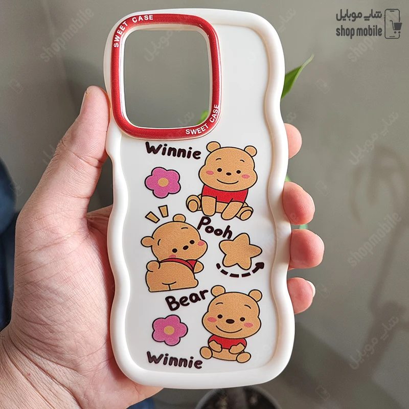 قاب گوشی شیائومی ردمی 13 (کاور عروسکی موج دار طرح خرس پو Pooh)