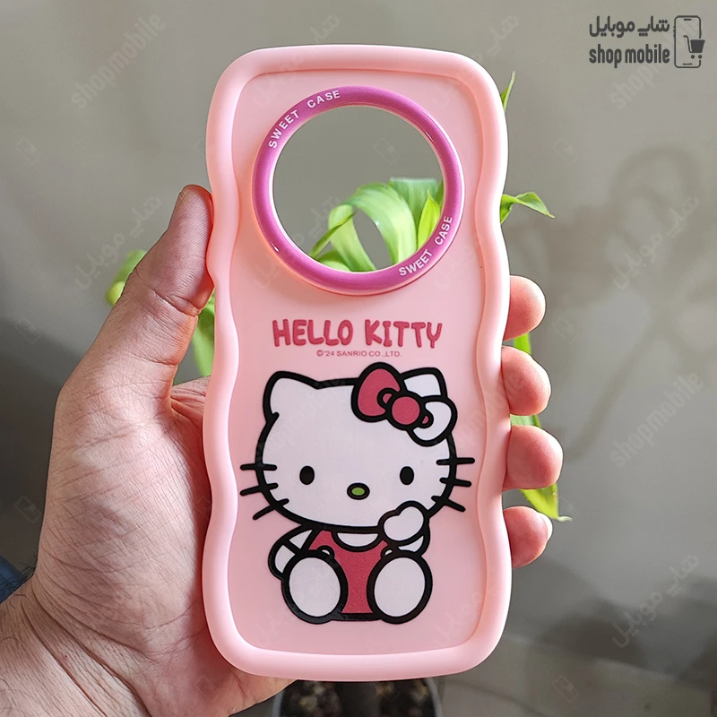 قاب گوشی شیائومی ردمی 14C پوکو C75 (کاور عروسکی موج دار طرح Hello Kitty)