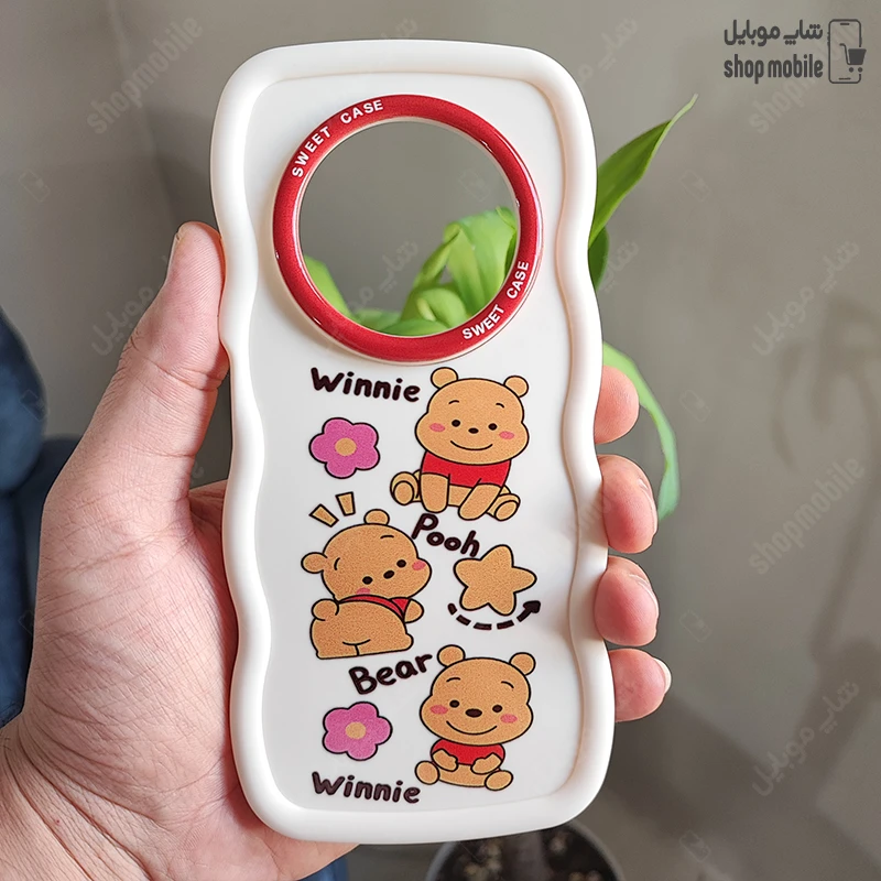 قاب گوشی شیائومی ردمی 14C پوکو C75 (کاور عروسکی موج دار طرح خرس پو Pooh)