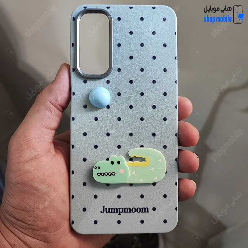 قاب گوشی سامسونگ گلکسی A05s (کاور عروسکی Jumpmoon طرح تمساح رنگ طوسی)
