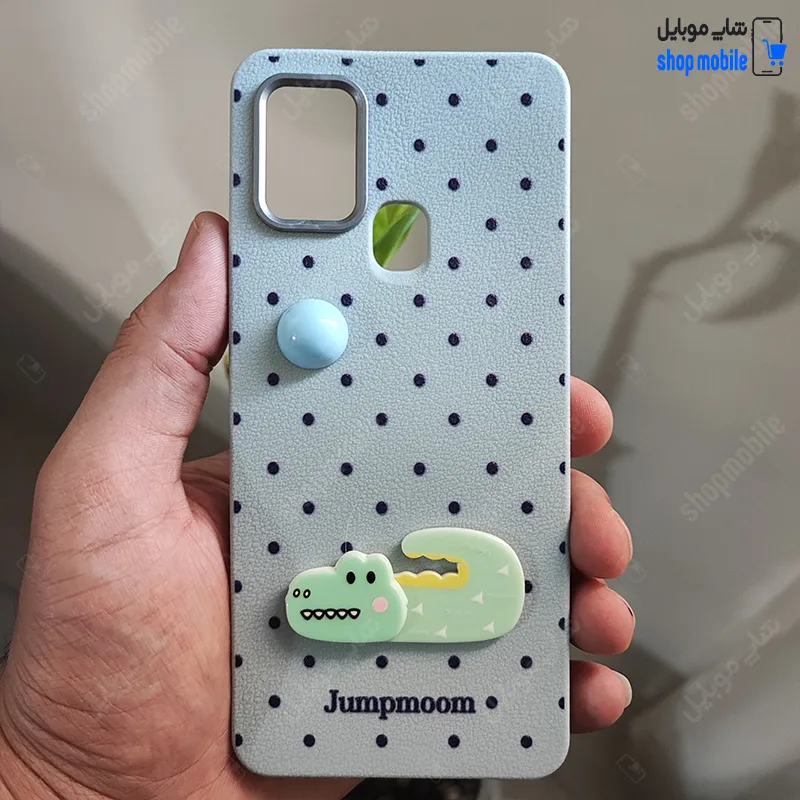 قاب گوشی سامسونگ گلکسی A11 M11 (کاور عروسکی Jumpmoon طرح تمساح رنگ طوسی)