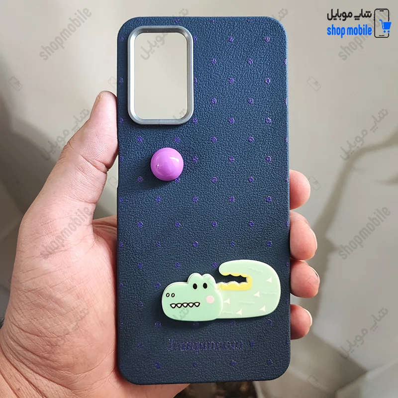 قاب گوشی سامسونگ گلکسی A13 4G5G (کاور عروسکی Jumpmoon طرح تمساح رنگ سرمه ای)