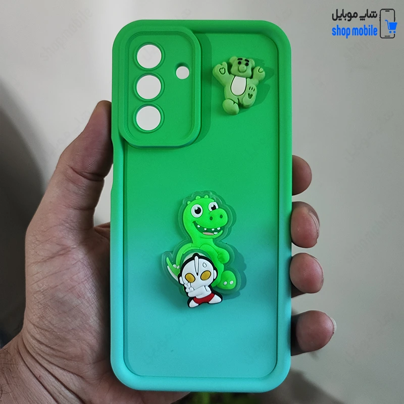قاب گوشی سامسونگ گلکسی A16 (کاور عروسکی اسپینردار طرح سوسمار و پلنگ)