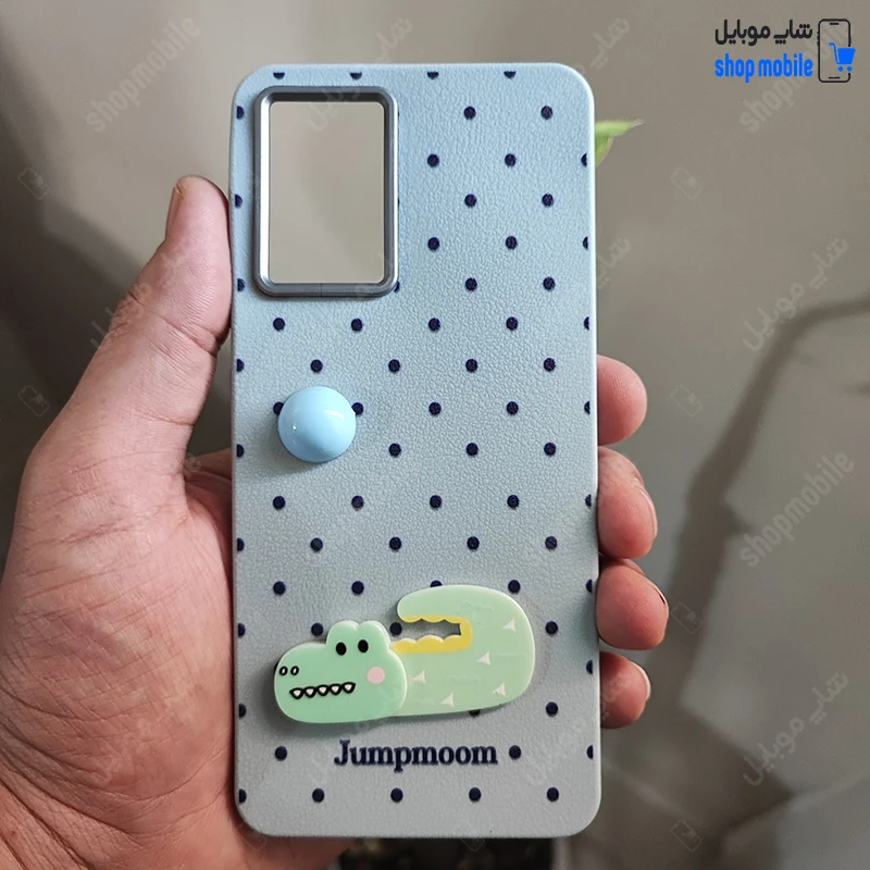 قاب گوشی سامسونگ گلکسی A32 4G (کاور عروسکی Jumpmoon طرح تمساح رنگ طوسی)
