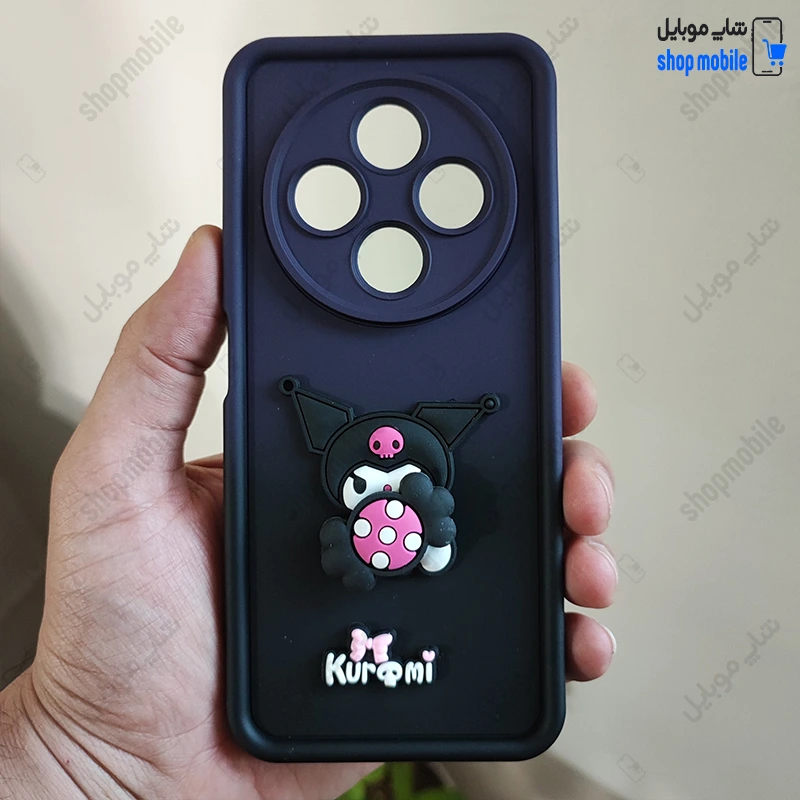 قاب گوشی شیائومی ردمی 14C ردمی A4 پوکو C75 (کاور عروسکی اسپینردار طرح Kuromi)