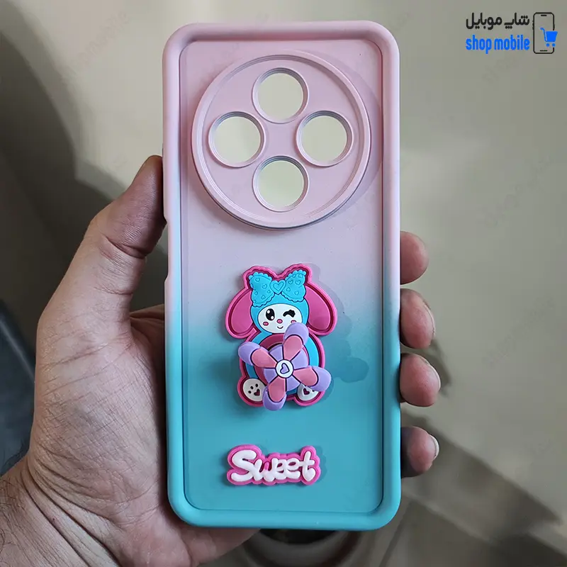 قاب گوشی شیائومی ردمی 14C ردمی A4 پوکو C75 (کاور عروسکی اسپینردار طرح Sweet)