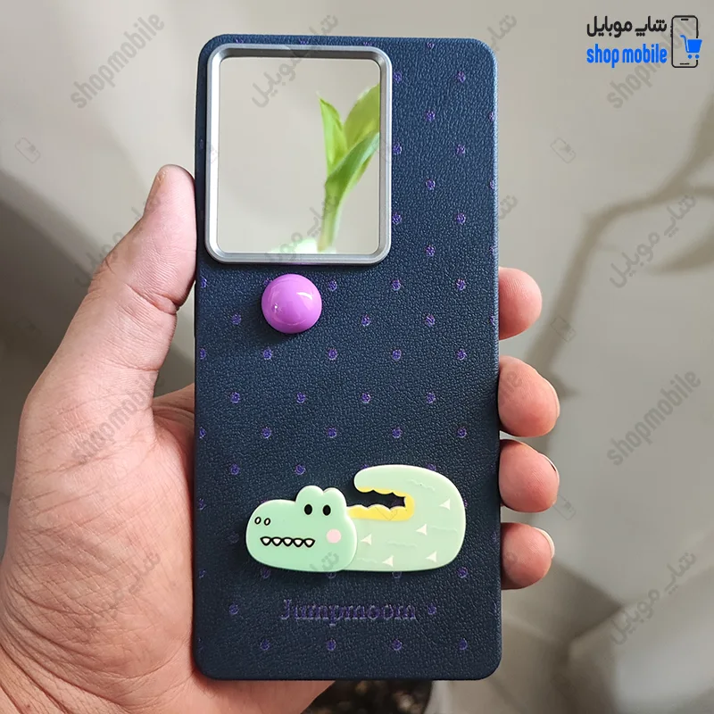 قاب گوشی شیائومی ردمی نوت 13 4G (کاور عروسکی Jumpmoon طرح تمساح رنگ سرمه ای)