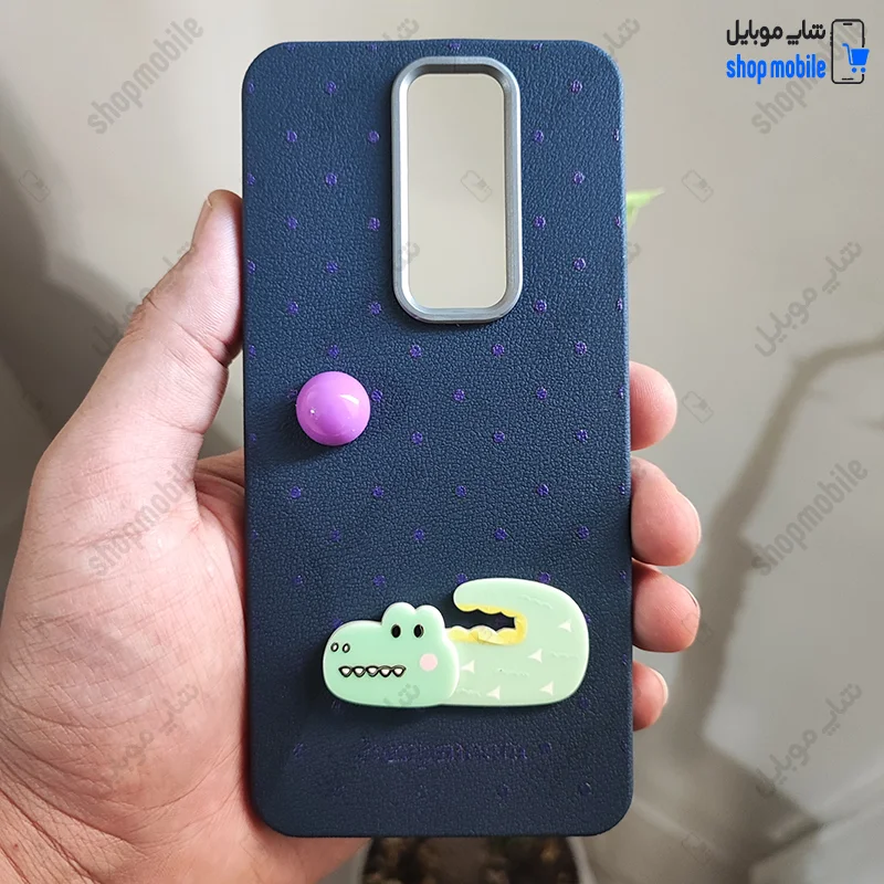 قاب گوشی شیائومی ردمی نوت 8 پرو (کاور عروسکی Jumpmoon طرح تمساح رنگ سرمه ای)