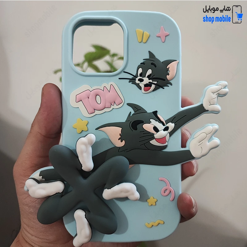 قاب گوشی آیفون 11 (کاور سیلیکونی پاک کنی مدل عروسکی کیوت طرح Tom)