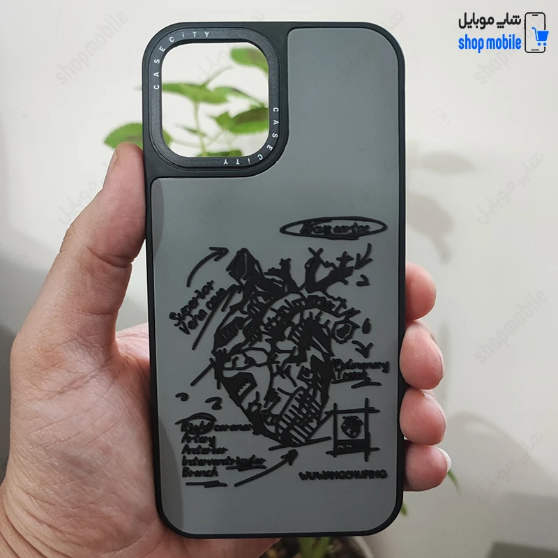 قاب گوشی آیفون 12 پرو مکس (کاور Case City طرح آناتومی قلب برجسته)