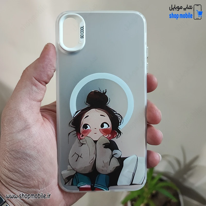 قاب گوشی آیفون XS MAX (کاور سوکول طرح مگ سیف مدل دختر منتظر)