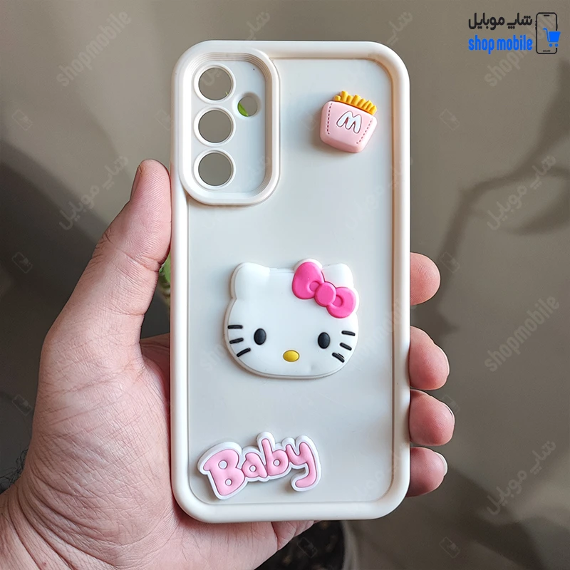 قاب گوشی سامسونگ گلکسی A34 (کاور عروسکی فانتزی طرح کیتی برجسته)