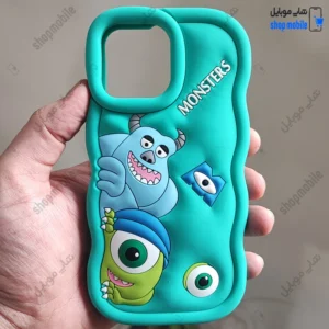 قاب گوشی آیفون 14 پرو مکس (کاور سیلیکونی پاک کنی مدل عروسکی کیوت طرح سالیوان و مایک)