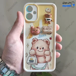 قاب گوشی سامسونگ گلکسی A06 (کاور Solid مدل عروسکی طرح Bear)