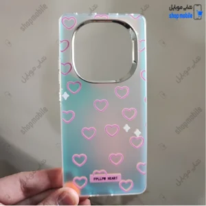 قاب گوشی شیائومی ردمی نوت 14 پرو 4G (کاور هولوگرامی فانتزی طرح قلب صورتی)