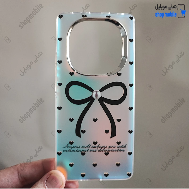 قاب گوشی شیائومی ردمی نوت 14 پرو 4G (کاور هولوگرامی فانتزی طرح پاپیون و قلب)