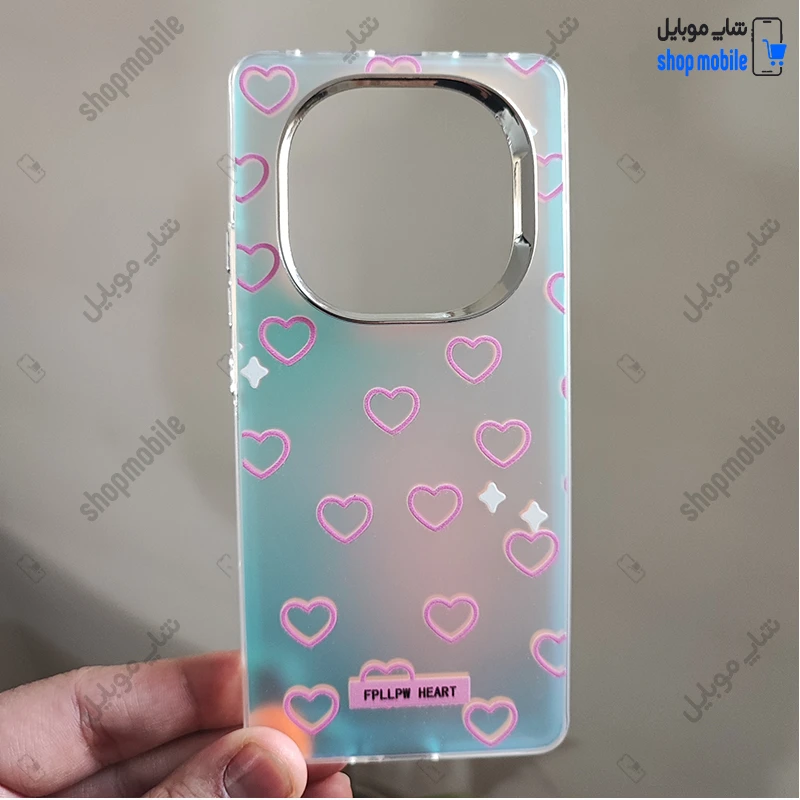 قاب گوشی شیائومی ردمی نوت 14 پرو 5G - نوت 14 پرو پلاس - پوکو X7 (کاور هولوگرامی فانتزی طرح قلب صورتی)
