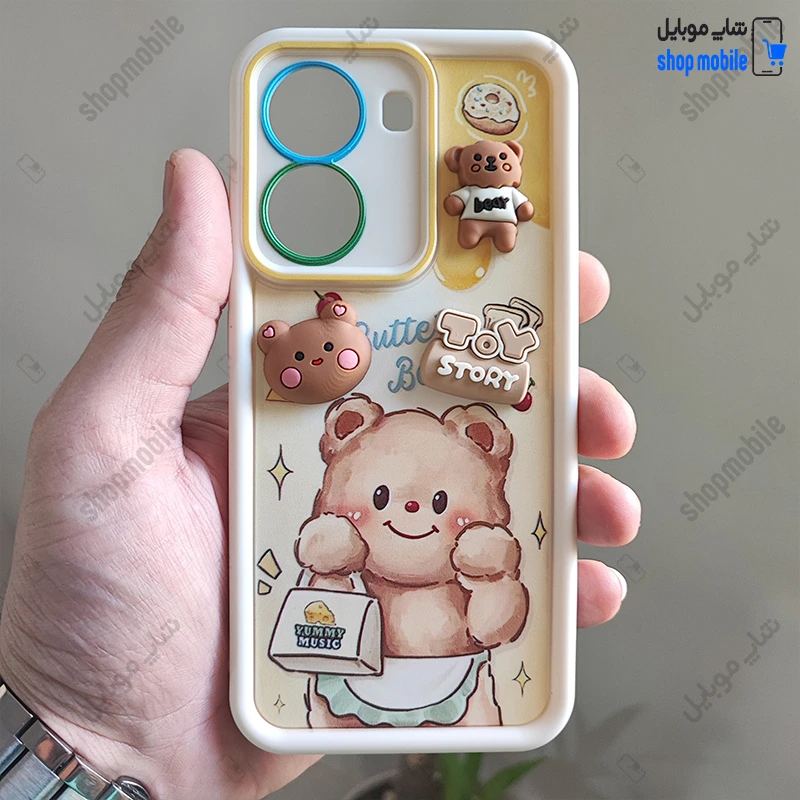 قاب گوشی شیائومی پوکو X7 پرو (کاور Solid مدل عروسکی طرح Bear)