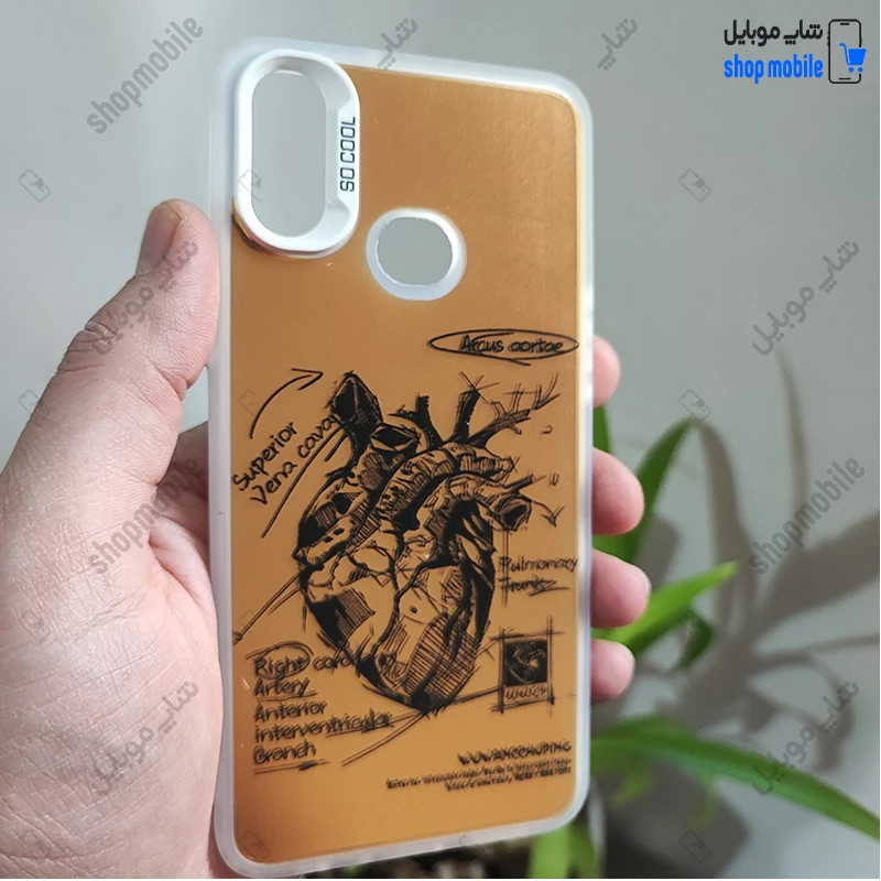 قاب گوشی سامسونگ گلکسی A10S (کاور فانتزی So Cool طرح آناتومی قلب طلایی)