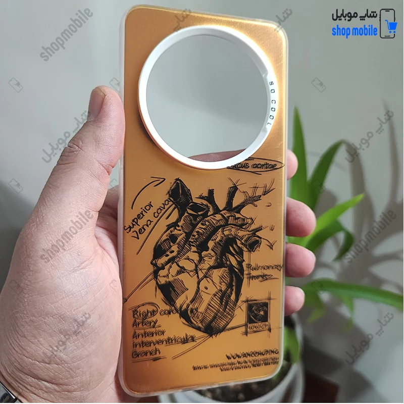 قاب گوشی شیائومی ردمی 14C ردمی A4 پوکو C75 (کاور فانتزی So Cool طرح آناتومی قلب طلایی)