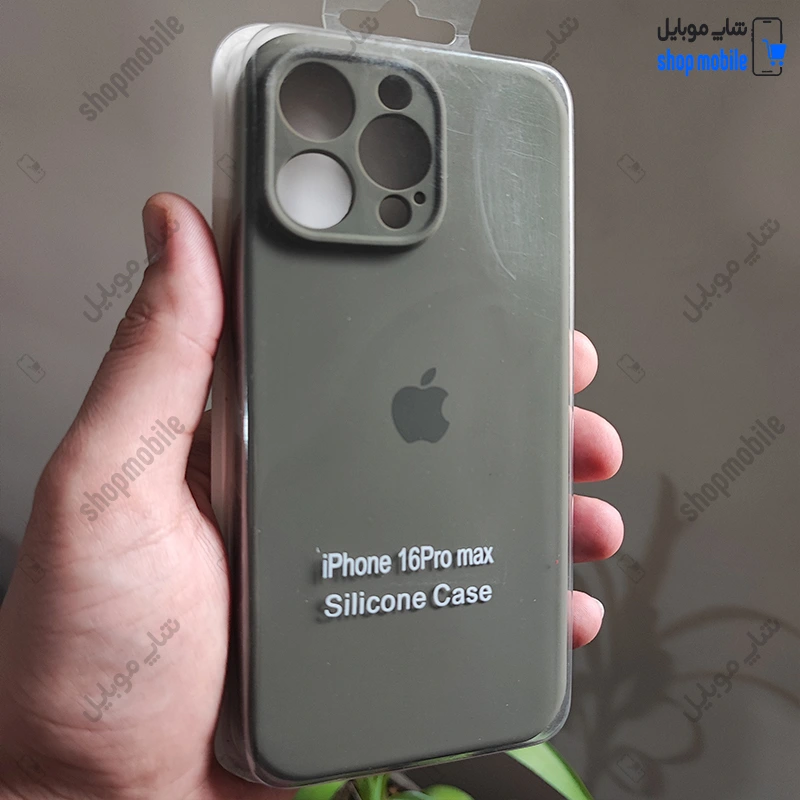 قاب گوشی آیفون 16 پرو مکس (کاور سیلیکونی پاک کنی اورجینال کد 22098)