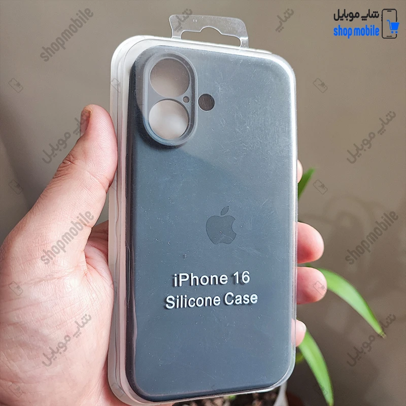 قاب گوشی آیفون 16 (کاور سیلیکونی پاک کنی اورجینال رنگ مشکی)