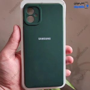قاب گوشی سامسونگ گلکسی A05 (کاور سیلیکونی های کپی داخل موکتی رنگ سبز تیره)