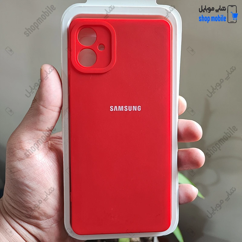 قاب گوشی سامسونگ گلکسی A05 (کاور سیلیکونی های کپی داخل موکتی رنگ قرمز)