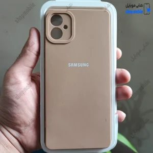قاب گوشی سامسونگ گلکسی A05 (کاور سیلیکونی های کپی داخل موکتی رنگ نخودی)