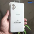قاب گوشی سامسونگ گلکسی A06 (کاور سیلیکونی پاک کنی اورجینال رنگ سفید)