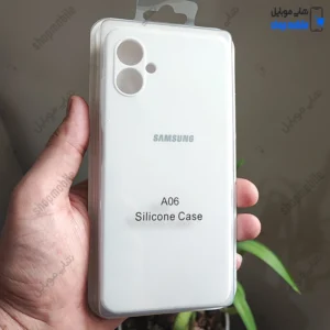 قاب گوشی سامسونگ گلکسی A06 (کاور سیلیکونی پاک کنی اورجینال رنگ سفید)