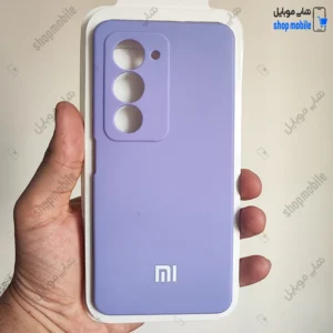 قاب گوشی شیائومی ردمی 15 (کاور سیلیکونی های کپی داخل موکتی رنگ آبی بنفش)