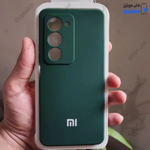 قاب گوشی شیائومی ردمی 15 (کاور سیلیکونی های کپی داخل موکتی رنگ سبز تیره)