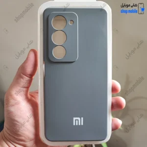 قاب گوشی شیائومی ردمی 15 (کاور سیلیکونی های کپی داخل موکتی رنگ طوسی)