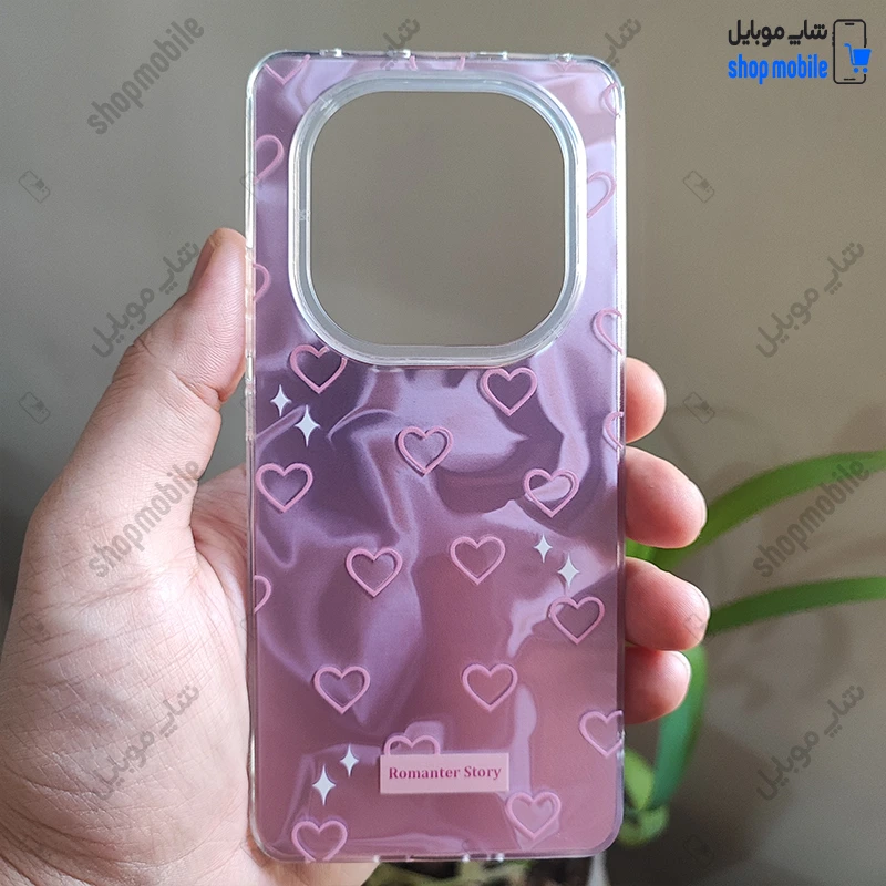 قاب گوشی شیائومی ردمی نوت 14 پرو 4G (کاور IMD لیزری مدل فانتزی طرح قلب یاسی)