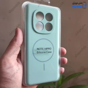قاب گوشی شیائومی ردمی نوت 14 پرو 4G5-G (کاور سیلیکونی پاک کنی اورجینال طرح مگ سیف کد 22332)