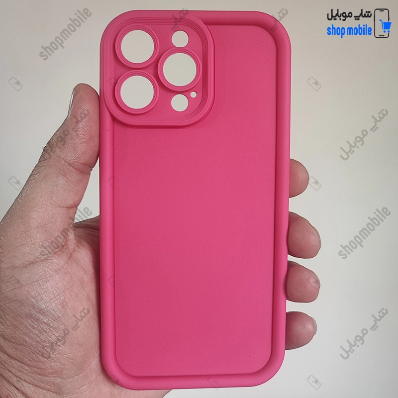 قاب گوشی آیفون 12 پرو مکس (کاور Solid مدل ساده رنگ صورتی)