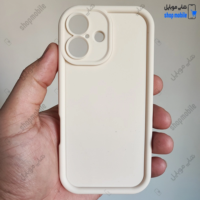 قاب گوشی آیفون 16 (کاور Solid مدل ساده رنگ شیری)