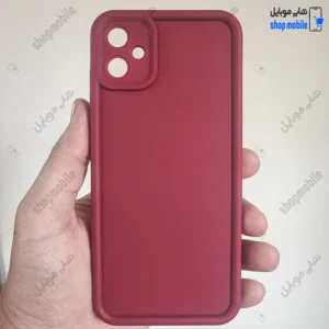 قاب گوشی سامسونگ گلکسی A05 (کاور Solid مدل ساده رنگ زرشکی)