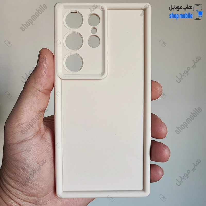 قاب گوشی سامسونگ گلکسی S25 اولترا (کاور Solid مدل ساده رنگ شیری)