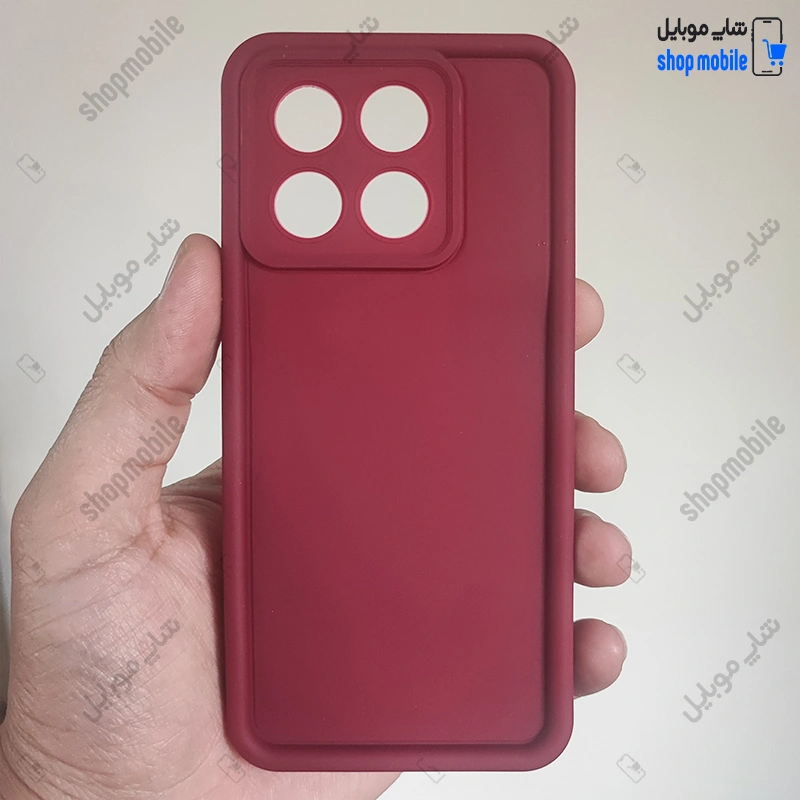 قاب گوشی شیائومی پوکو X6 پرو - ردمی K70E (کاور Solid مدل ساده رنگ زرشکی)